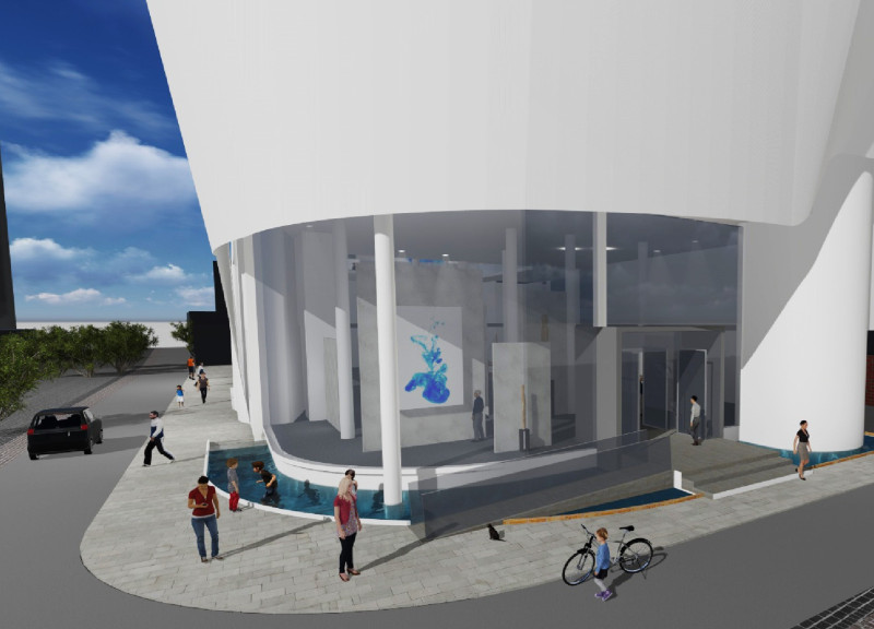 Curvilinear Design Featuring Transparent Facades and Reinforced Concrete for a Multifunctional Cultural Center