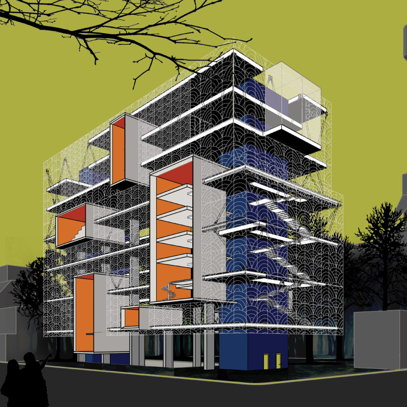 Modular Spaces Crafted with Colorful Polycarbonate and Reinforced Concrete for Engaging Community Interaction