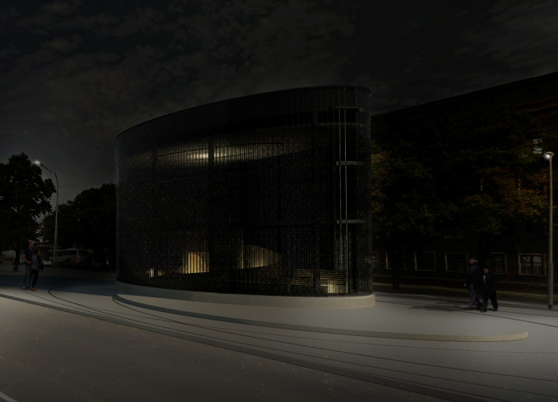 Translucent Glazing and Handprint Motifs Creating a Reflective Memorial Space