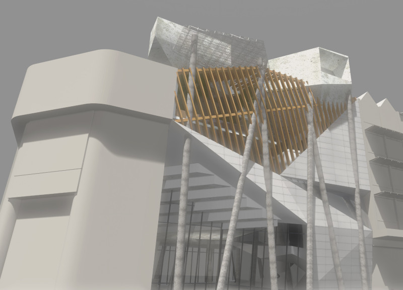 Latticework Facade and Vertical Gardens in a Community-Focused Artist Retreat