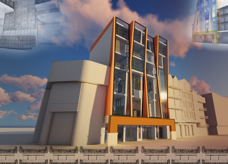 Limestone Facades and Serpent Motifs in a Creative Urban Retreat