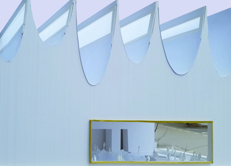 Wave-Like Roof of Aluminum Composite and Glass Fosters Light in a Cultural Laboratory