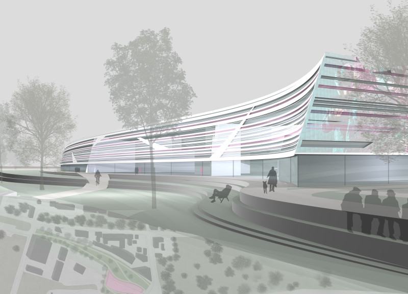 Dynamic Façade Crafted from LED and Glass Panels in a Community-Centric Cultural Institution