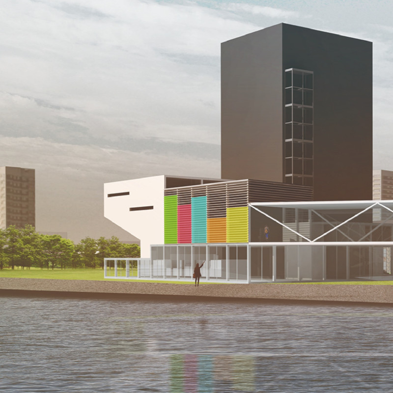 Charred Wood Cladding and Interactive Exhibits Shaping a New Space for Digital Exploration