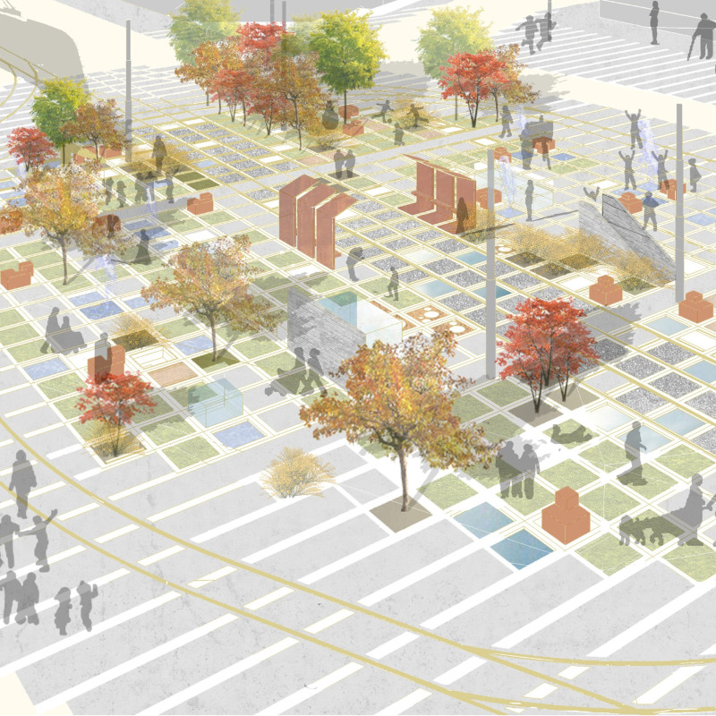 Modular Concrete Structure Featuring Transparent Elements and Sustainable Landscape Integration