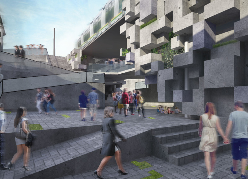 Hidden Gardens Within Concrete Structures for Community Engagement