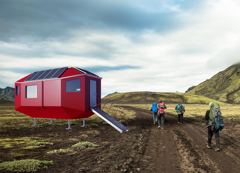 Cross-Laminated Timber Shelter with Adjustable Elevation for Remote Living