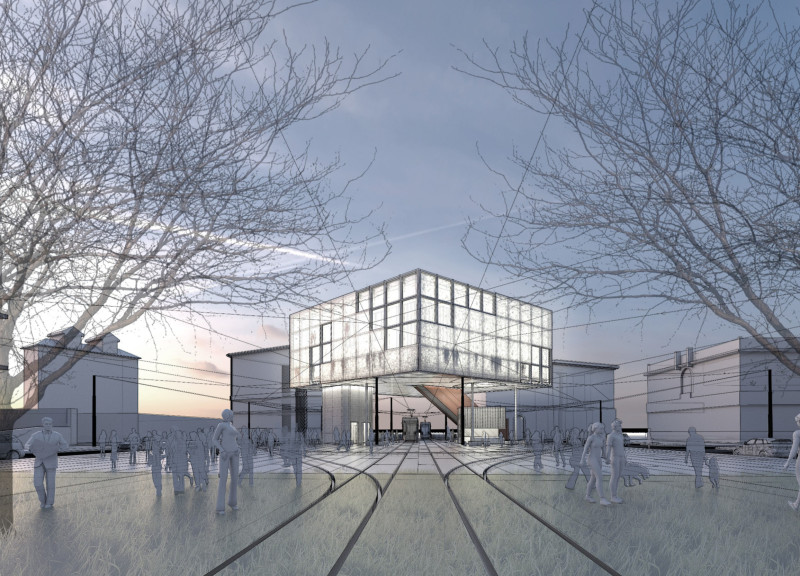 Eroded Concrete Surfaces and Natural Ventilation Enhance Community Gathering Space