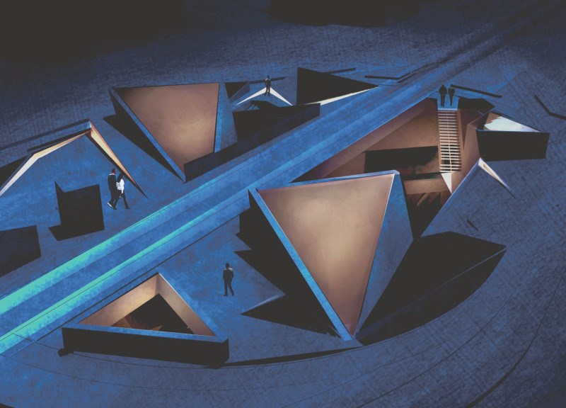 Embracing Imperfection with Textured Concrete and Natural Wood in a Cultural Exhibition Space