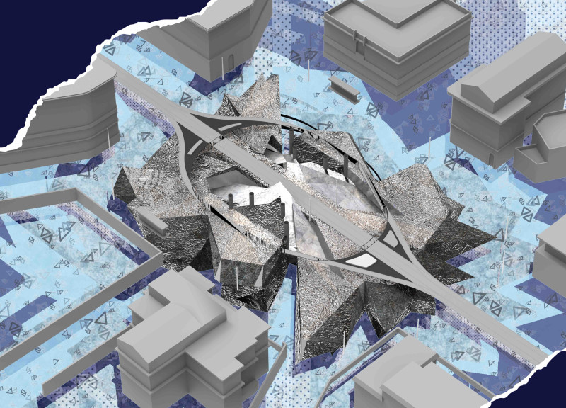 Organic Forms Crafted from Steel and Glass in a Multifunctional Community Hub