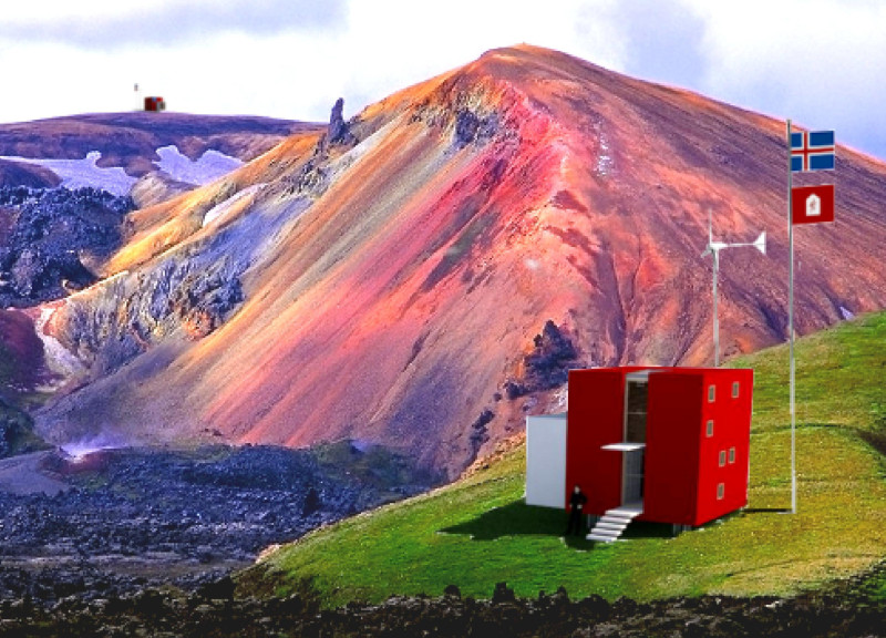 Cubic Shelters Featuring Cellular Glass and Sheep Wool Insulation for Sustainable Trekking Accommodations