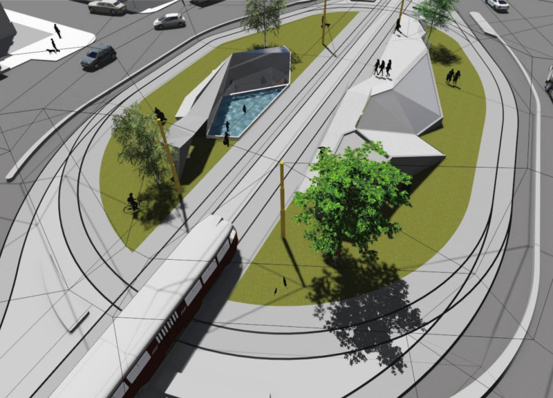 Optical Fiber-Infused Concrete Structure Emphasizing Community Engagement and Artistic Expression