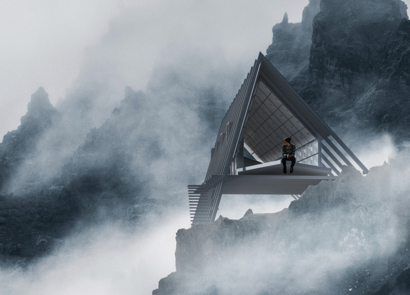 Etfe Panels and Charred Shingles Form a-Frame Cabin Designed for Sustainable Trekking in Iceland