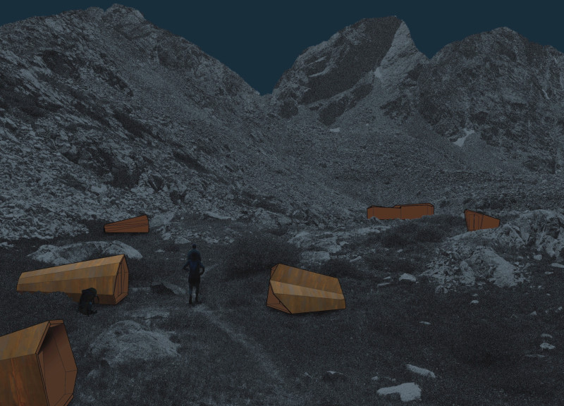 Corten Steel Cabins with Expanded Cork Insulation Positioned for Minimal Ecological Impact