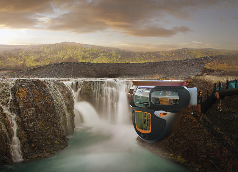 Charred Wooden Shingles and Elevated Design for Sustainable Trekking Lodging