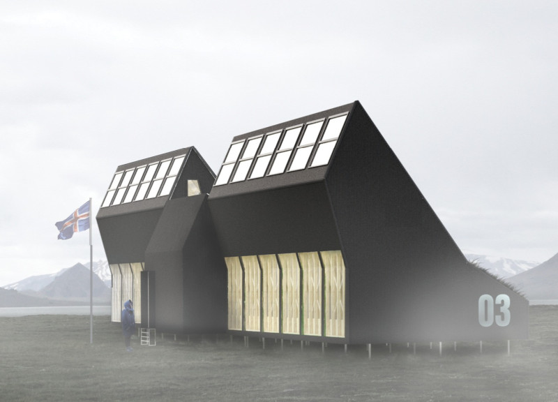 Charred Wood Cladding and Modular Design Create a Sustainable Shelter for Trekkers Amidst Iceland's Landscape