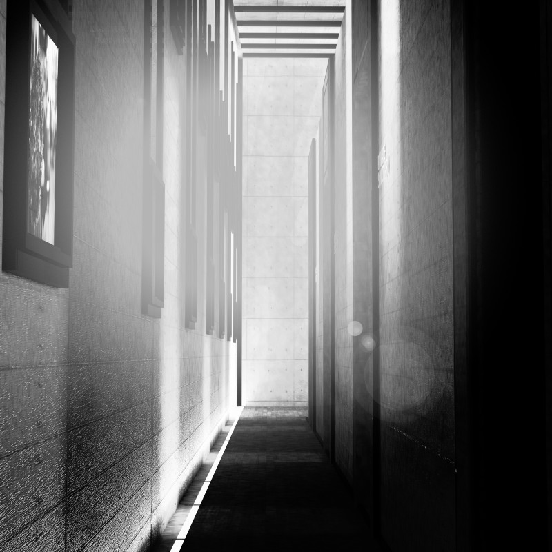 Cement and Glass Structure Embracing Poetry Through a Sculptural Concrete Design