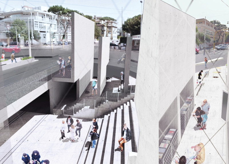 Concrete Framework Embracing Artistic Expression in a Cultural Venue