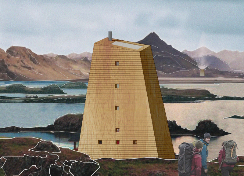 Prismatic Structures of Charred Wood Offering Safe Havens Along Iceland's Trekking Routes