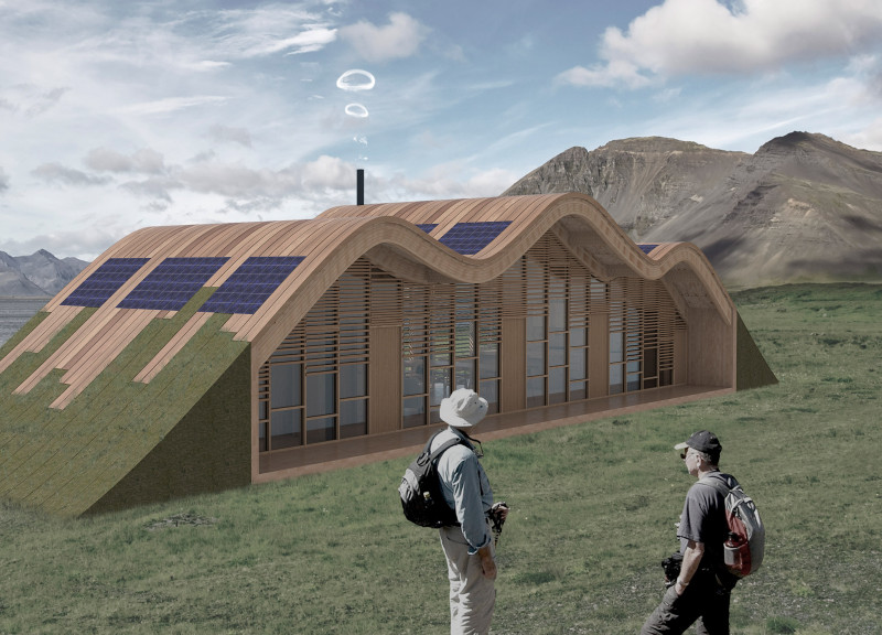 Integrating Charred Wooden Shingles with Cross-Laminated Timber Panels in a Sustainable Trekking Shelter