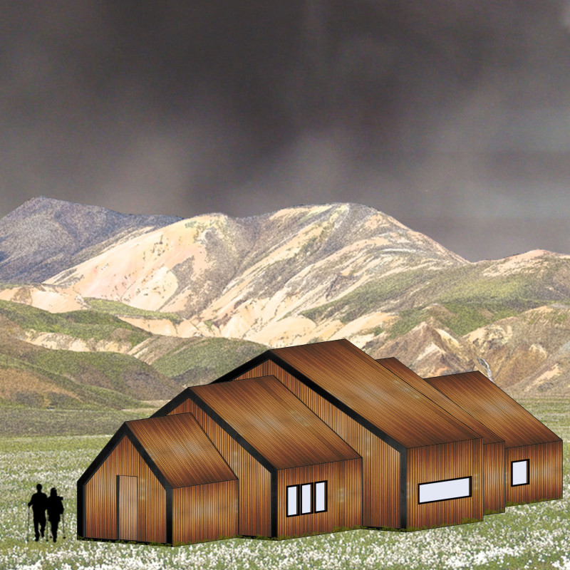 Suspended Spaces Crafted from Natural Timber with Geothermal Heating Solutions in a Remote Wilderness Retreat