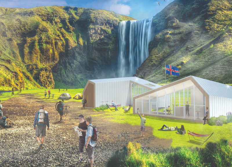 Charred Wooden Shingles and Engineered Wood Structure in a Community-Centric Trekking Accommodation