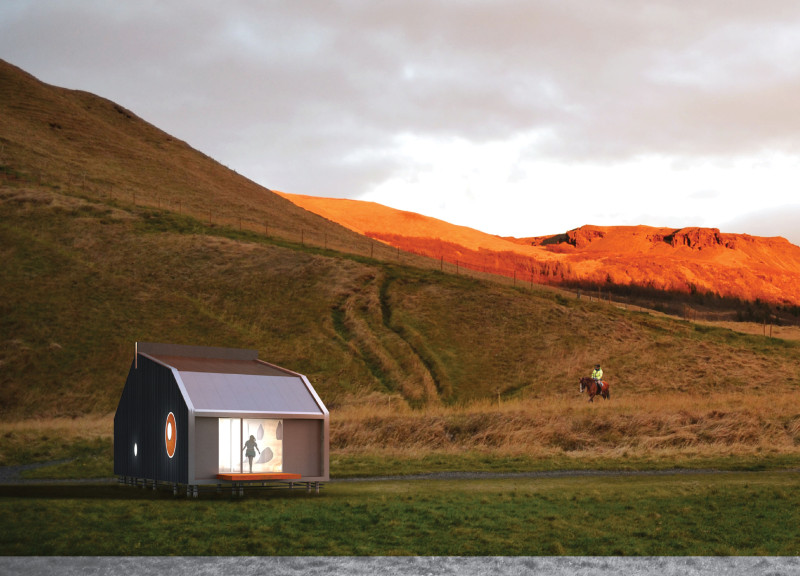 Charred Wooden Façade and Corten Steel Foundations for a Sustainable Trekking Retreat