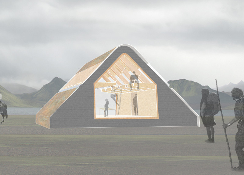 Sustainable Retreat Crafted from Copper and Plywood Overlooking Icelandic Landscapes