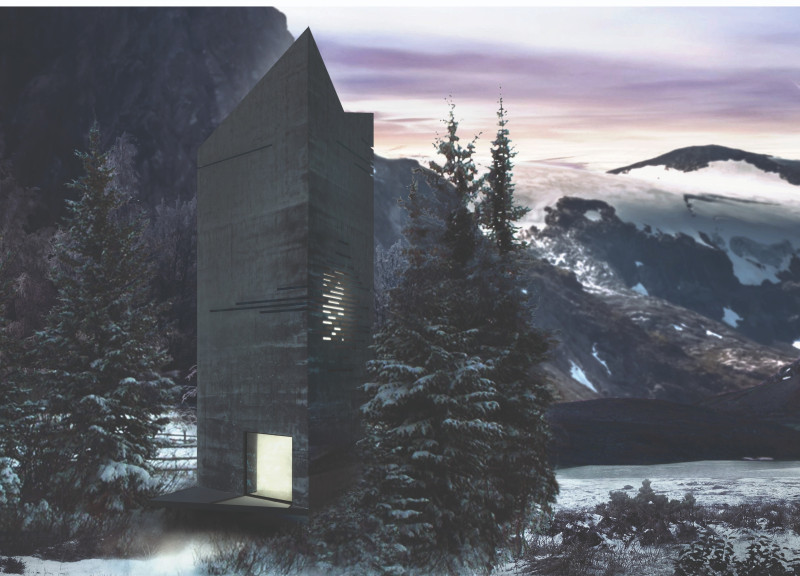 Textured Concrete and Rainwater Management in a Vertical Community Residence