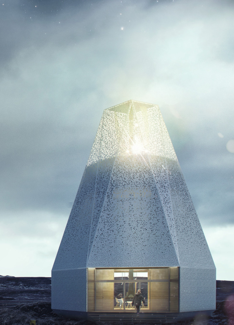 Hexagonal Cabins Featuring Aluminum Panels and Thermal Insulation for Sustainable Trekking Experiences