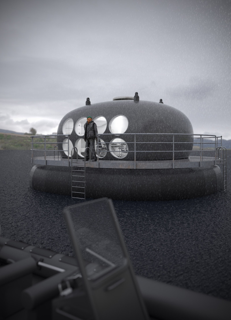 Carbon Fiber Pod Design with Modular Structure for Remote Sheltering