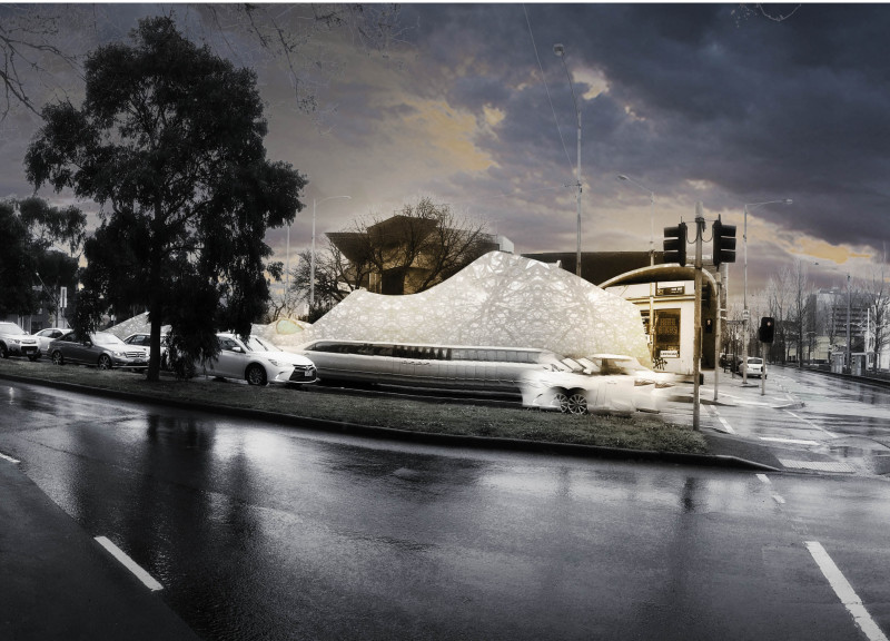 Tactile Membrane and Grass Integration Define a Community Space for Artistic Expression