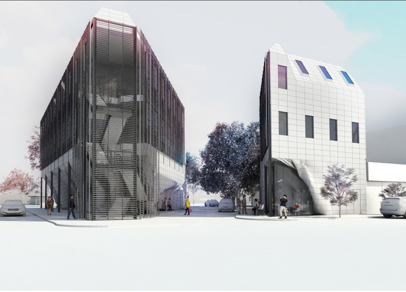 Charred Wooden Shingles and Glass Façades in a Dedicated Space for Tattoo Artistry