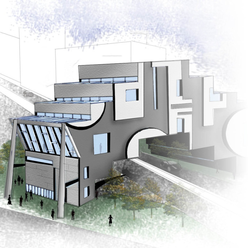 Raw Concrete Meets Sculptural Form in a Community Hub Celebrating Tattoo Culture