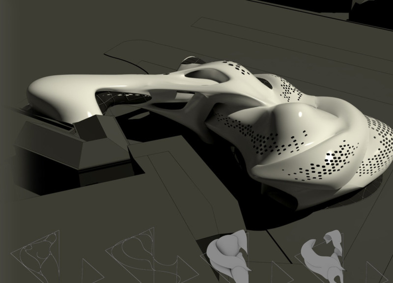 Musculature Inspired Design Utilizing Concrete and Glass for a Cultural Community Hub