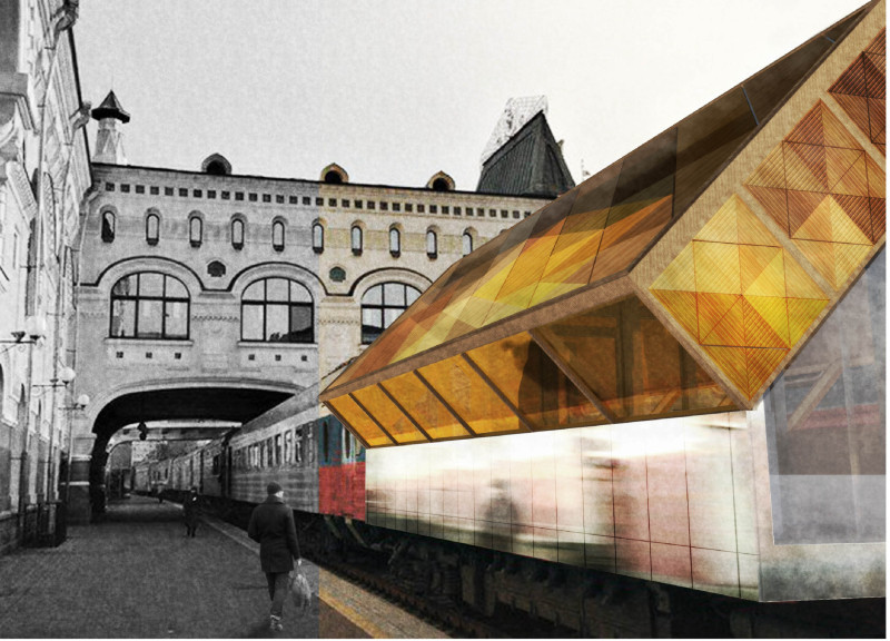 Telescopic Structure Featuring Cross-Laminated Timber Panels Emphasizing Cultural Connection Along the Trans-Siberian Railway