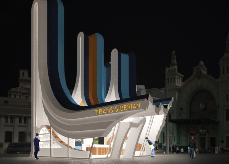 Recycled Plastic and Resin Structures Intertwined with Cultural Context Along the Trans-Siberian Railway