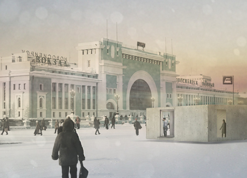 Modular Cast Concrete Structures with Organic Cuts Designed for Trans-Siberian Travelers