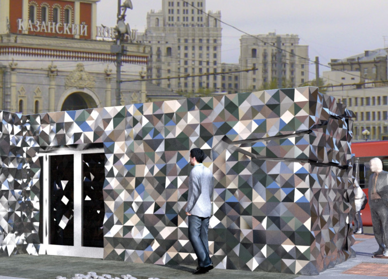 Modular Stopover Crafted from Faceted Metal and Siberian Ash for Trans-Siberian Travelers