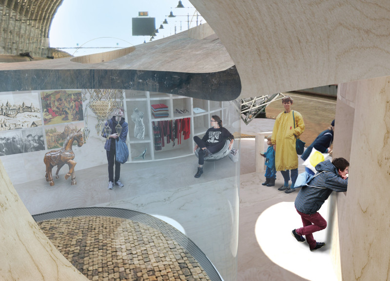 Sustainable Transit Hubs Featuring Scratch Aluminum Cladding and Local Wood Accents