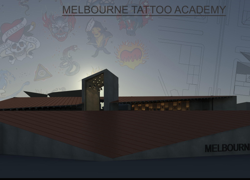 Textured Concrete and Cor-Ten Steel Facade Enveloping a Community Hub for Artistic Expression