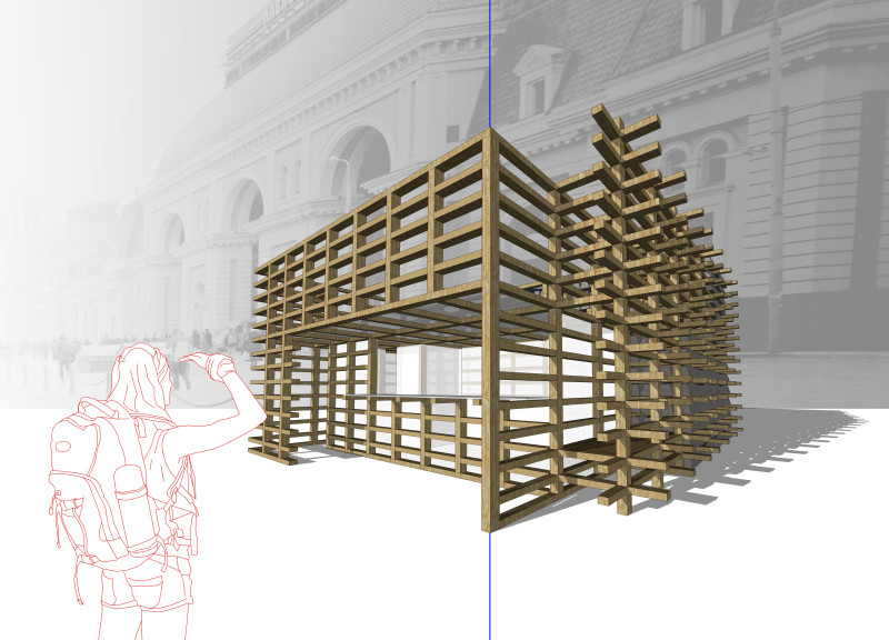 Lattice Framework of Concrete Sleepers Enhances Visitor Experience Along Siberian Railways