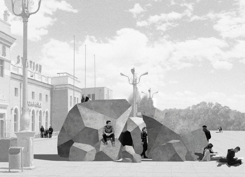 Faceted Concrete Forms and Recycled Wood Shingles Enhancing Transit Experiences Along the Trans-Siberian Railway