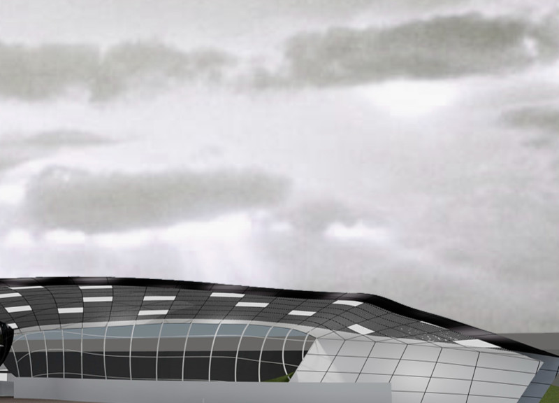 Charred Wooden Shingles and Biophilic Elements in a Sustainable Community Hub