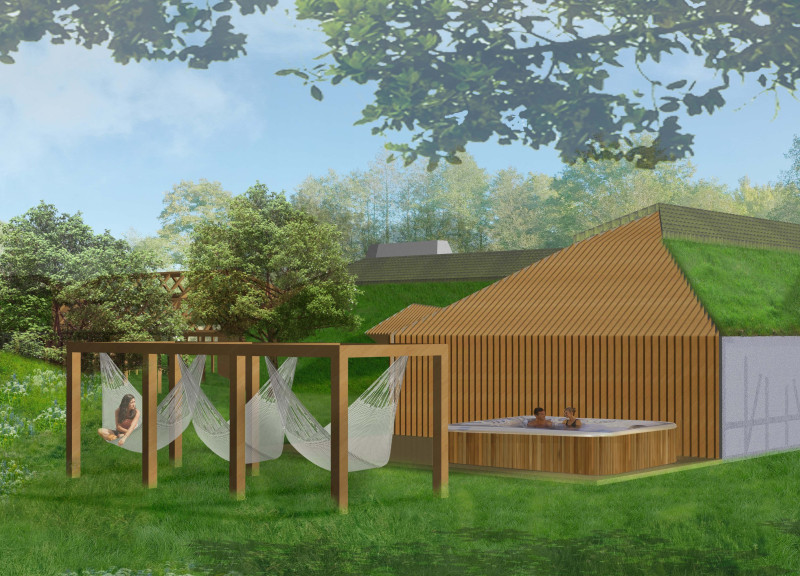 Natural Stone and Blue Clay Harmonized in a Wellness Retreat Design