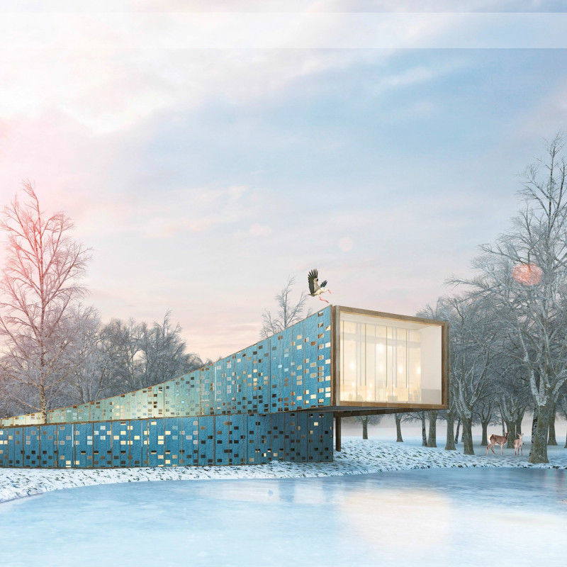 Curvilinear Design of Bahareque and Blue Clay Offers Sustainable Wellness Retreat