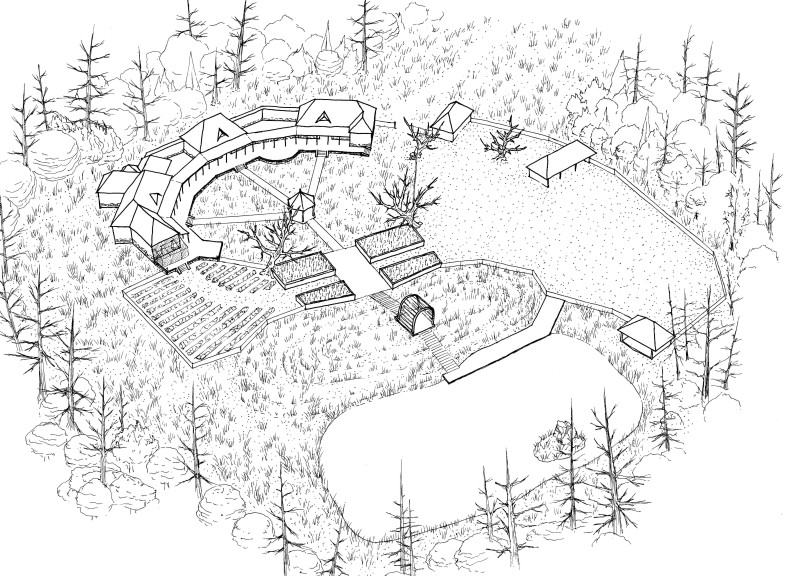 Charred Wooden Shingles and Cross-Laminated Timber Form a Multifunctional Community Hub