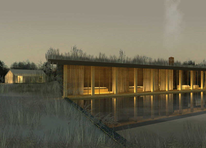 Charred Wooden Shingles and Cross-Laminated Timber Create a Harmonious Spa Retreat by the Lake