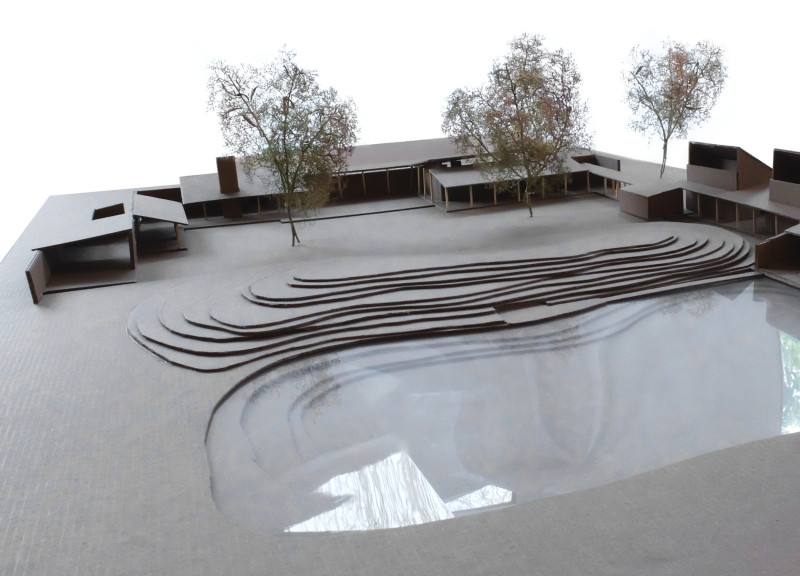 Harmonious Integration of Blue Clay Bricks and Green Roofs in Sustainable Residential Design