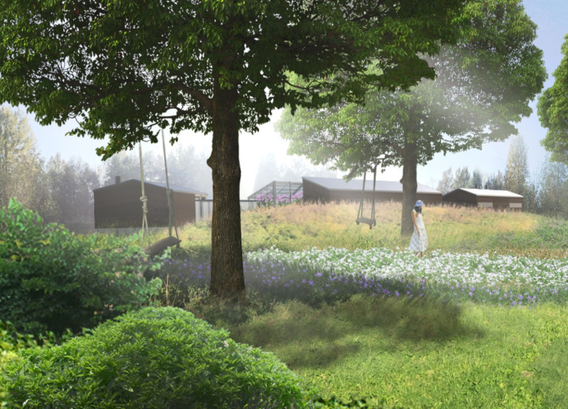 Holistic Retreat Featuring Charred Wooden Shingles and Integrated Natural Landscapes